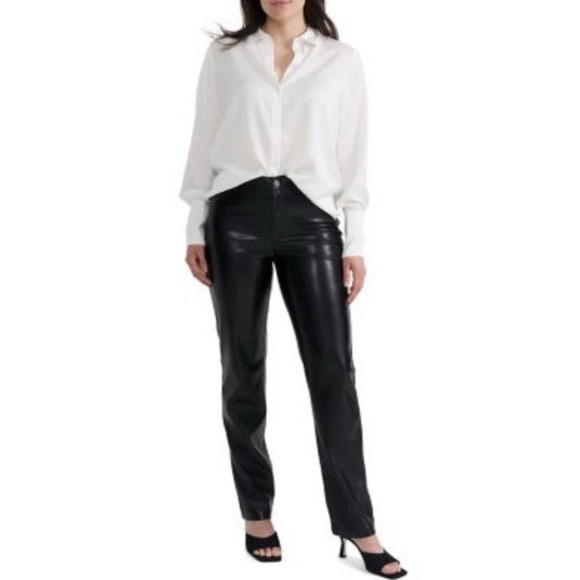 Joie Pants - Joie LIMITED EDITION Faux Leather‎ Pants Black JEI0000 Size 6